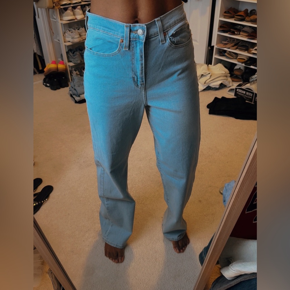 Signature by Levi Straussp Sky Blue Straight Jeans